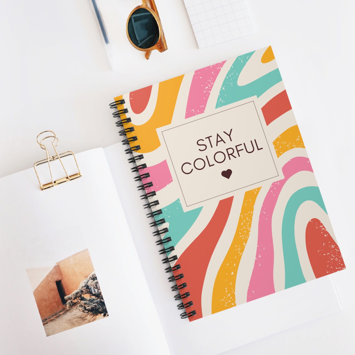 Stay Colorful - Spiral Notebook (Ruled Line)